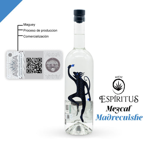 Mezcal Artesanal 9 Espíritus Joven Madrecuishe| 750ml | 45% Alc | Product of Oaxaca